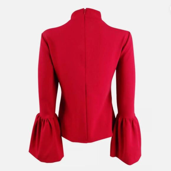 Red Vince Camuto Bell Sleeve Top - Picture 3 of 8